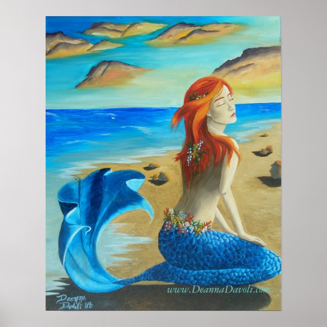 Poster Siren Siren Siren Art Mermaid Poster Siren  (Devant)