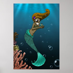 Poster Sirène afro-américaine