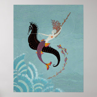 Poster "Sirène (après Erte)"