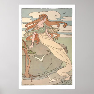 Poster Sirène Art Nouveau Vintage