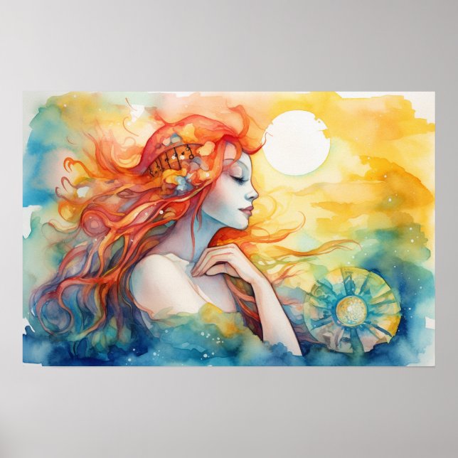 Poster Sirène au soleil (Devant)