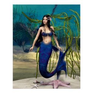 Poster Sirène Bleue