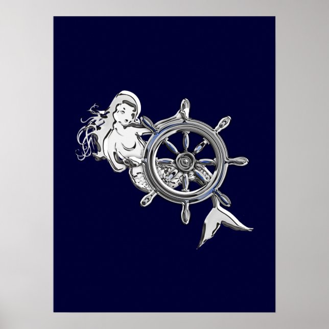 Poster Sirène Chrome (Devant)