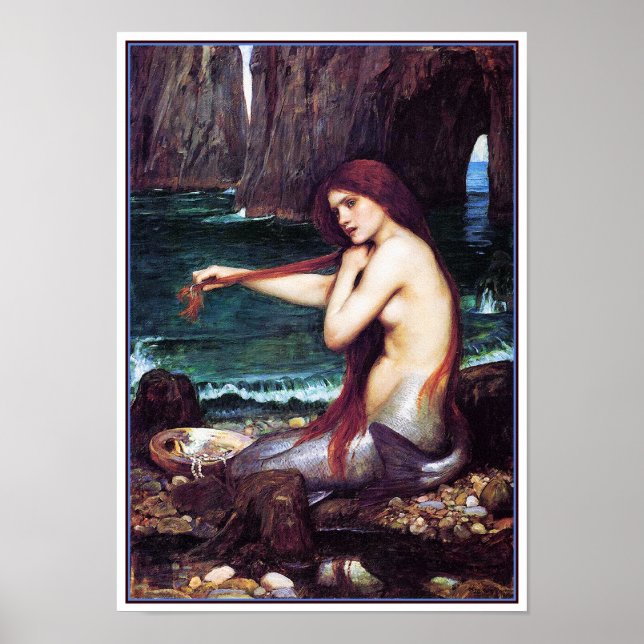 Poster Sirène de John Waterhouse (Devant)