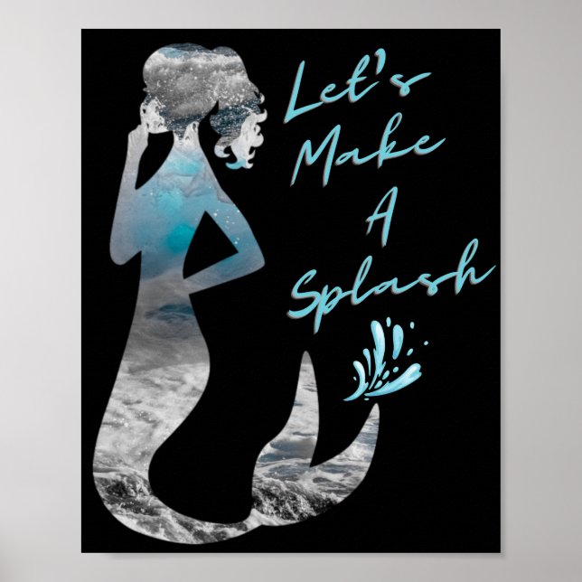 Poster Sirène d'océan Faisons un éclaboussure (Devant)