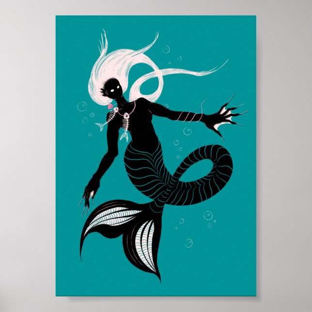Poster Sirène gothique Imaginaire foncé Créature (Devant)
