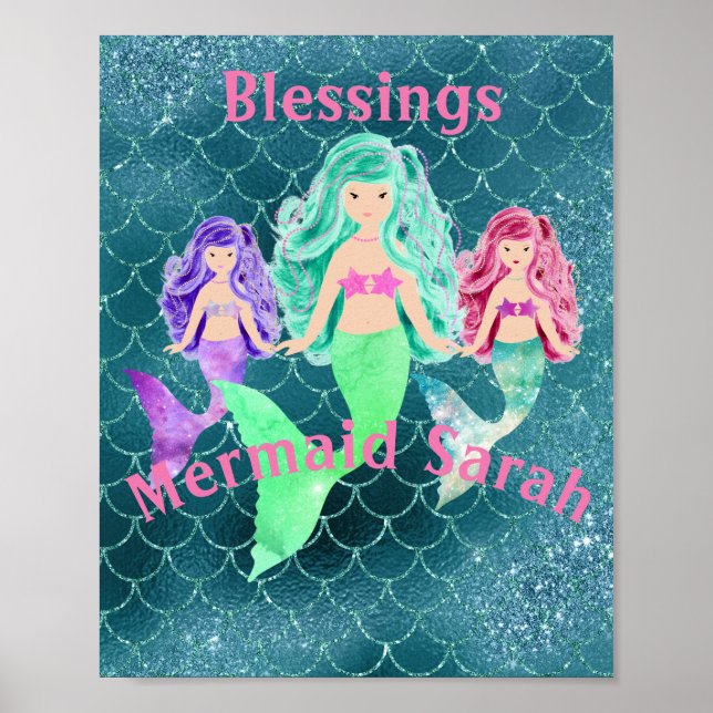 Poster Sirène personnalisée (Devant)