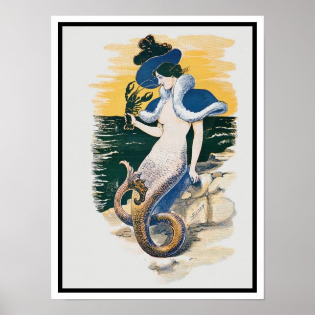 Poster Sirène vintage (Devant)