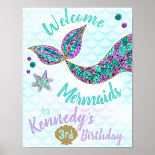 Poster Sirènes de bienvenue, Symbole d'anniversaire de la