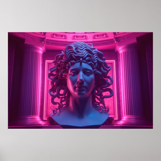 Poster Sirènes Synthwave : Rencontre Vaporwave avec Medus (Devant)