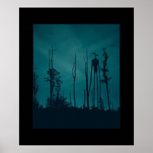 Poster Sirenhead Tête Horreur Creepypasta (Devant)