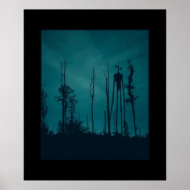 Poster Sirenhead Tête Horreur Creepypasta (Devant)