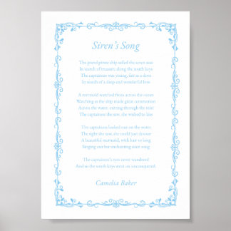 Poster Siren's Song Poem Print