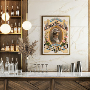 Poster Sirop allemand de Boschee et fleurs d’août de Gree