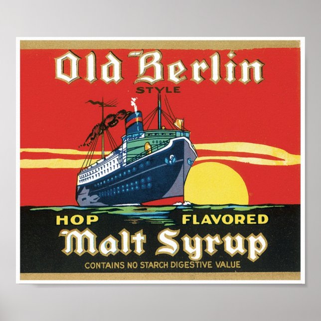 Poster Sirop de Malt aromatisé au houblon de style Berlin (Devant)
