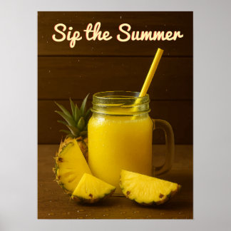 Poster Sirotez l'été - Pineapple Juice Art Imprimer