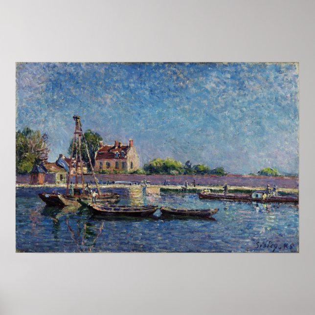 Poster Sisley - L'Écluse De Saint-Mammes 1885 (Devant)