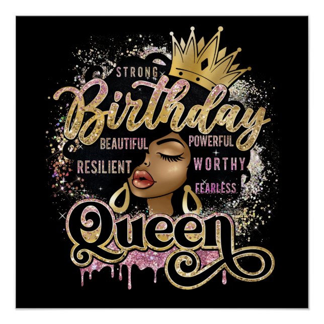 Poster Sista Black Queen Melanin Femme Black Girl Magie (Devant)