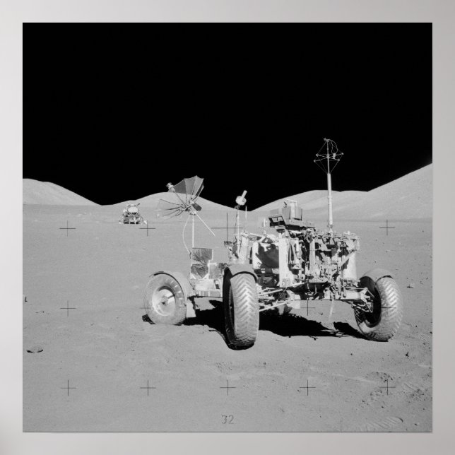 Poster Site d'atterrissage d'Apollo 17 Taurus-Littrow (Devant)