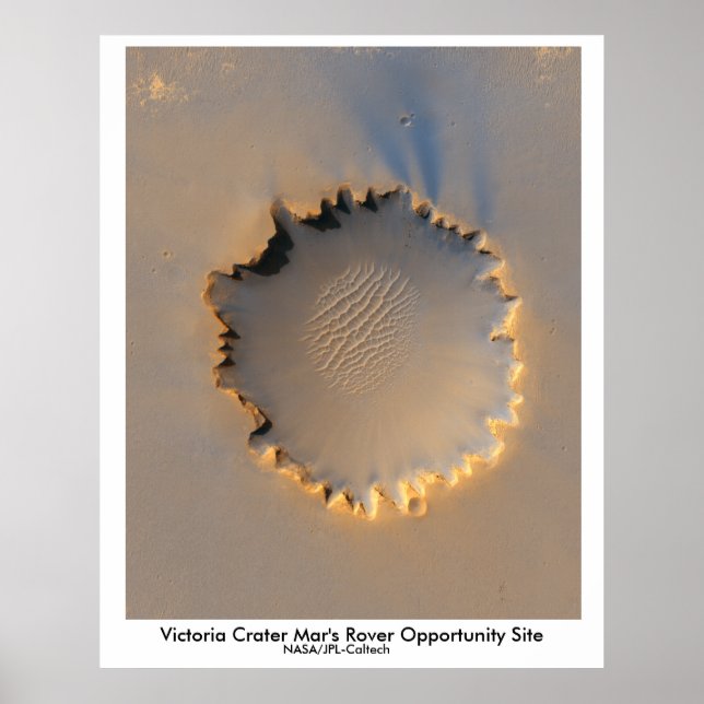 Poster Site d'atterrissage de Victoria Crater Mar's Rover (Devant)