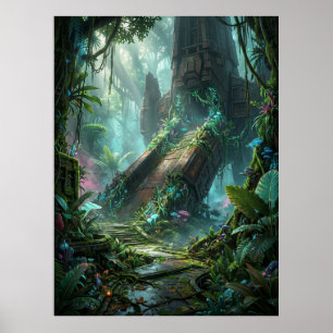 Poster Site d'atterrissage des ruines de la jungle extrat