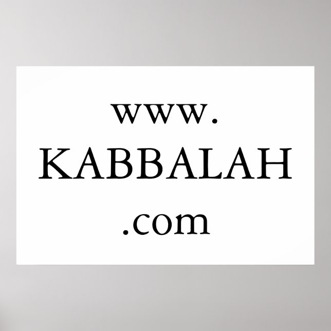 Poster site web de kabbalah (Devant)