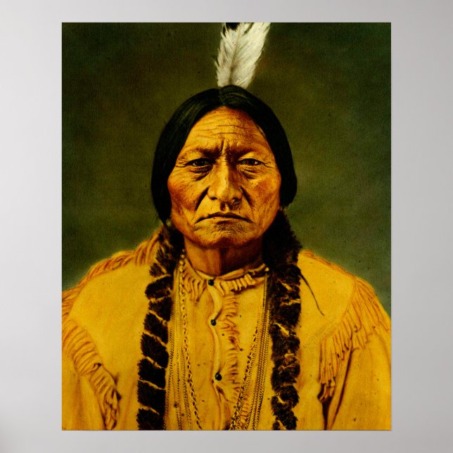 Poster Sitting Bull Amérindien (Devant)