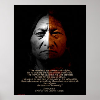 Poster Sitting Bull Warrior cite.