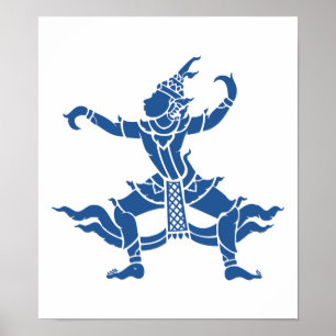 Poster SIX Danseuse thaïlandaise ⚠ Thaïlande ⚠