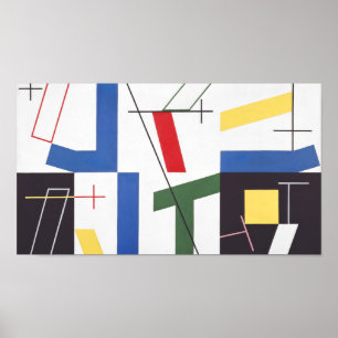 Poster Six espaces avec croix Sophie Taeuber-Arp