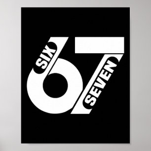 Poster Six Seven 67 Équipe Sports Drôle Mème 67 6 7 Homme