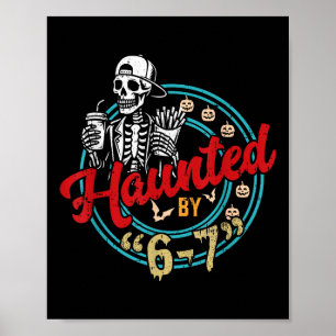 Poster Six Seven 6 7 Halloween squelette main