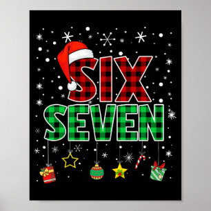 Poster Six Seven 6 7 Mème 67 Pyjama de Noël Hommes Femmes