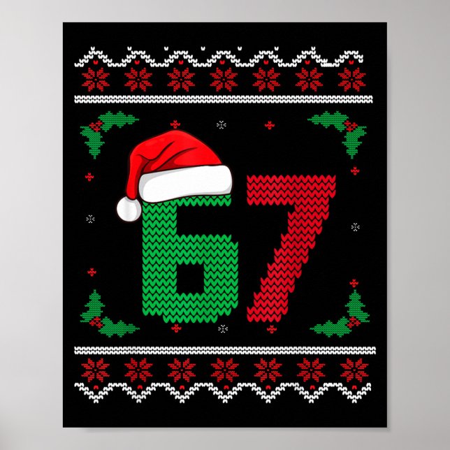 Poster Six Seven Christmas 6 7 Ugly Christmas Sweater  (Devant)