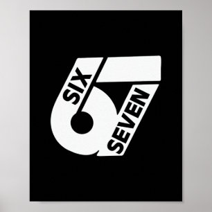 Poster Six Seven Cool Meme 67 Numéro Drôle