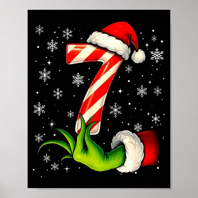 Poster Six Seven Funny Christmas Couple Matching Meme  (Devant)