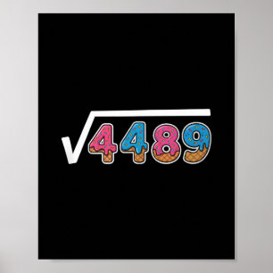 Poster Six Seven Ice Cream Drip Cool Meme 67 Funny Square