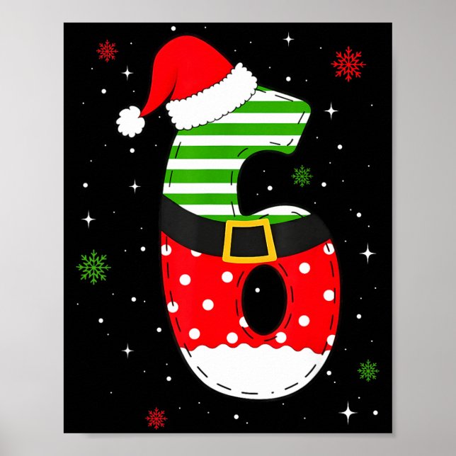 Poster Six Seven Matching 67 Christmas Santa Hat Meme Gen (Devant)