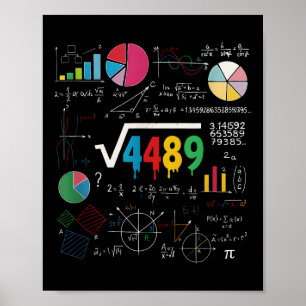 Poster Six Seven Prof de maths 67 Meme Racine carrée 4489