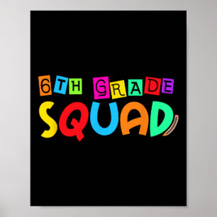 Poster Sixième 6e année escouade retour à l'école premier