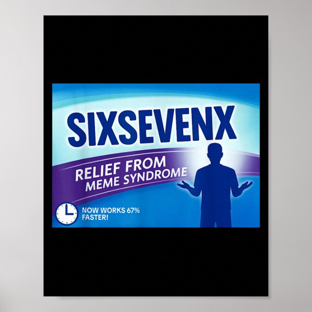 Poster Sixsevenx Relief From Meme Numbers Parody Teacher  (Devant)