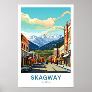 Poster Skagway Alaska Travel Print