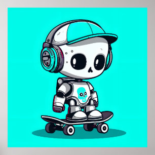 Poster Skate SkullBot