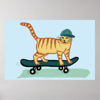 Skate Tabby Cat