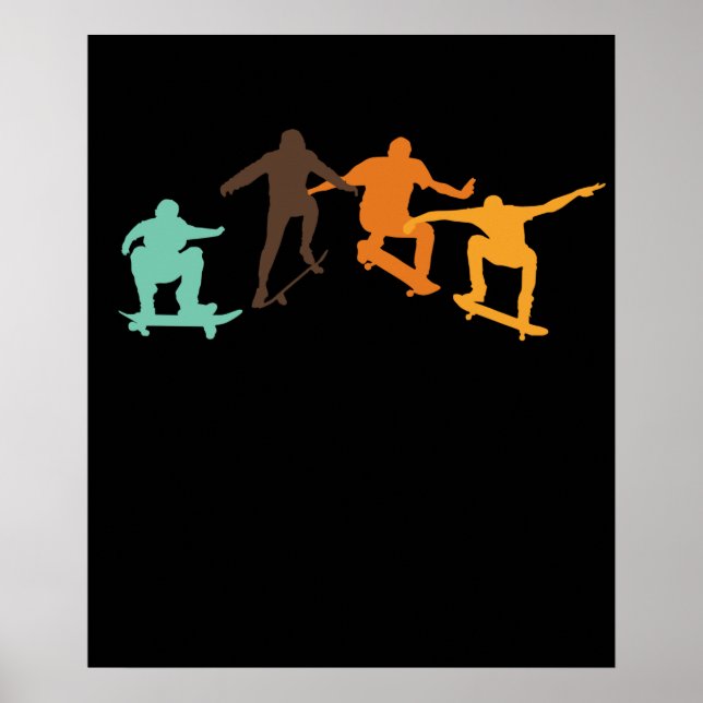 Poster Skateboard Retro Skateboard Skateboard Skateboard (Devant)