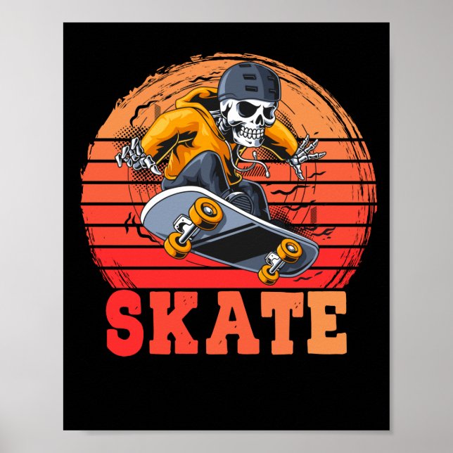 Poster Skateboard Retro Skateboard Vintage (Devant)