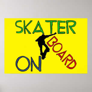 Poster -  Skater On Board