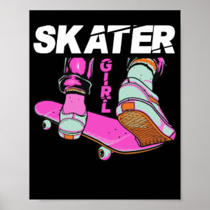 Poster Skater Skateboard Skateboard pour filles