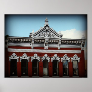 Poster Skean's Block 1889 Albia, Iowa