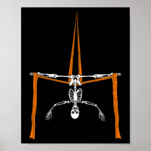 Poster Skeleton Aerialist - Halloween Aerial Silks Circus